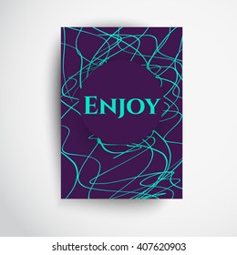 Enjoy illustration. Hand drawn abstract texture and place for text. 