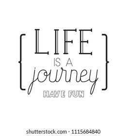 enjoy journey message with hand made font