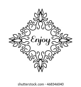 Enjoy  lettering in Hand Drawnframe