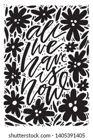 Enjoy life inspirational hand drawn slogan