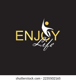enjoy life logo concept, vector design 