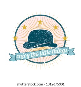 Enjoy the little things badge vector