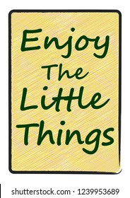 Enjoy the little things lettering poster Vintage typography card