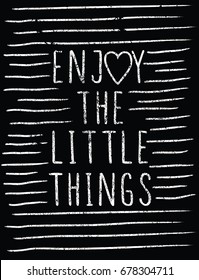 enjoy the little things  slogan typography, t-shirt graphics, vectors