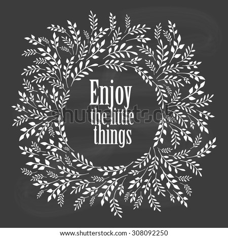Enjoy the little things typography poster