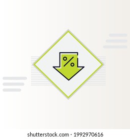 Enjoy low commissions icon vector design