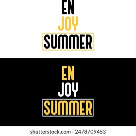 Enjoy modern  hot summer typography t shirt design quotes design vector print ready file