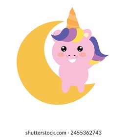 enjoy in the moon baby unicorn character