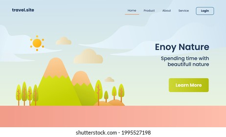 enjoy nature campaign for web website home homepage landing page template banner