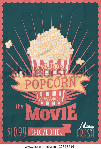 ポップコーンを楽しみ 映画を観る ポスターデザインテンプレートとポップコーンバケット くしゃくしゃになった紙の効果は簡単に取り除くことができます のベクター画像素材 ロイヤリティフリー ポップコーンを楽しみ 映画を観る ポスターデザインテンプレートとポップコーンバケット くしゃくしゃになった紙の効果は簡単に取り除くことができます のベクター画像素材 ロイヤリティフリー