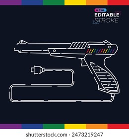 Disfruta de un disparo de precisión con esta pistola de consola de zapper ligera clásica editable, diseñada para cazar patos y píxeles.