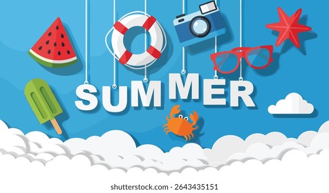 Enjoy and Refresh Your Summer with Watermelon Camera Lifebuoy Crab Popsicle and Sunglasses