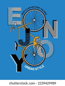 ENJOY THE RIDE, BOYS SPORTS GRAPHIC T SHIRT VECTOR DESIGNS AND OTHER USES. 