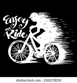 Enjoy Ride Hand Lettering Motivational Quote Stock Vector (Royalty Free ...