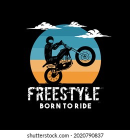 Enjoy the ride, Morning vibes, Motorcycle Beach typography for t-shirt print with palm,beach and motorcycle.Vintage poster.
