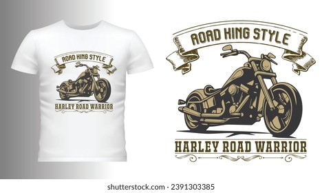 Enjoy the ride with our harley bike t-shirt design