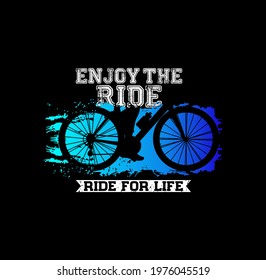 Enjoy The Ride Vintage T shirt design print ready template vector art 
