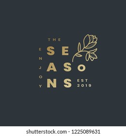 Enjoy the seasons logo design vector