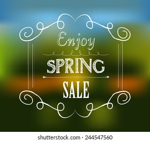 Enjoy spring sale typographic design