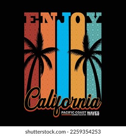 enjoy summer california pacific coast illustration vector