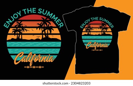 Enjoy The Summer California t-shirt vector .  