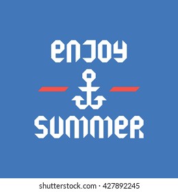 Enjoy summer card. Vector illustration