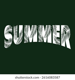 Enjoy summer colorful hand-lettering phrase. Handwritten seasonal vector calligraphy with doodle flowers. Creative design for t-shirt, logo, invitation, web banner, social media or print.