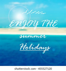 Enjoy the summer, creative graphic message for your design.