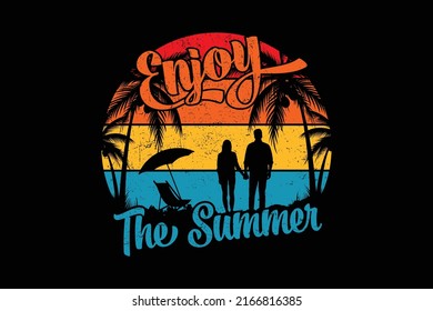 Enjoy the summer graphic t shirt design