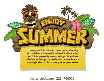 Enjoy Summer Greeting Text Holiday
