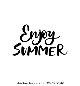 ENJOY SUMMER. HAND LETTERING