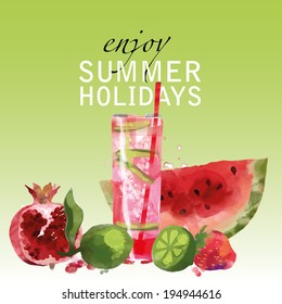 Enjoy summer holiday. Vector background