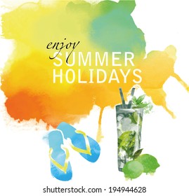 Enjoy summer holiday. Vector background