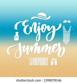 Enjoy summer - lettering composition.