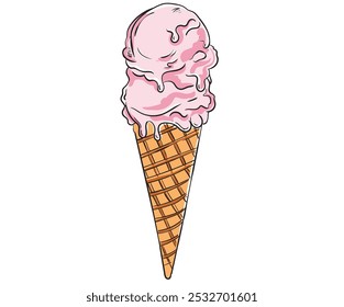 Enjoy summer with sweet. Fresh ice cream graphic print design for t shirt, apparel, posters, background and others. Sweet club.