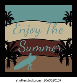 Enjoy The Summer T Shirt Design. 