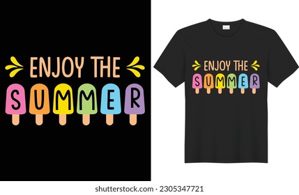 Enjoy the summer t shirt design.Surfing T-shirt Design, Summer paradise, Surf Paradise, Sea Beach, T-shirt, Typography T-shirt Design, Vector Illustration
Summer Day Typography T shirt Design.
