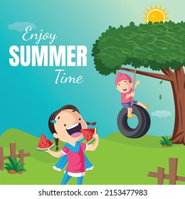 Disfruta de la plantilla de diseño de banners de verano.