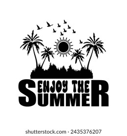 Genießen Sie das Sommer-T-Shirt-Design.eps
