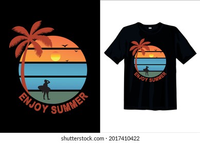 Enjoy summer T-Shirt design for man and woman