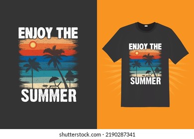 Enjoy the summer t-shirt design template