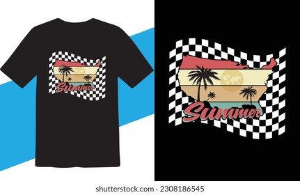 Enjoy The Summer T-shirts Design Free Download vector