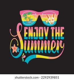 Enjoy The Summer Typography Lettering Design