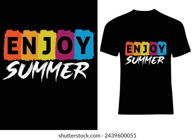 Enjoy Summer Typography Tshirt Design , Summer Typography Tshirt design,Inspirational quotes T-shirt design
