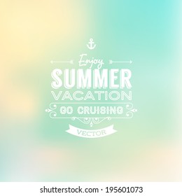 Enjoy summer vacation go cruising travel promo. 