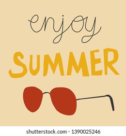 Enjoy summer vector illustration. Vector design.