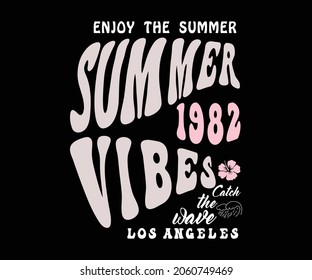 Enjoy The Summer Vibes tee print artwork for girls 