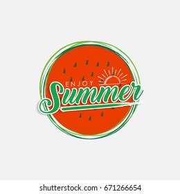 enjoy summer watermelon background