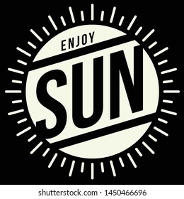 Enjoy Sun vintage summer v...or design for t shirts