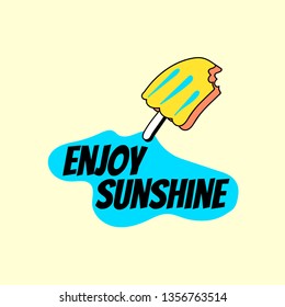 Enjoy sunshine with a popsicle vector